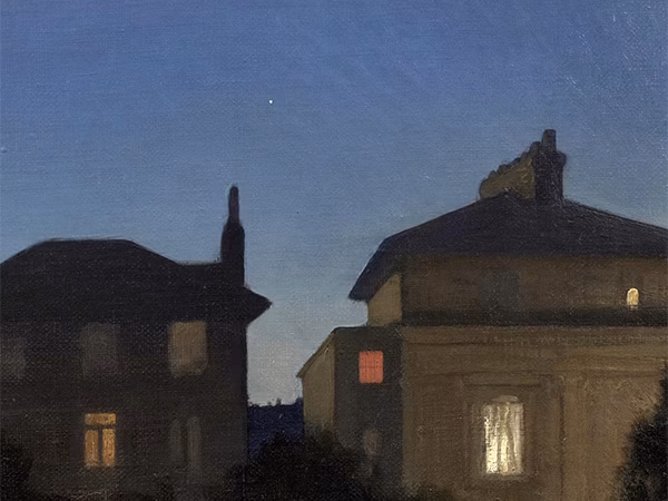 George Clausen 'Summer Night', oil on canvas, 20th cent.