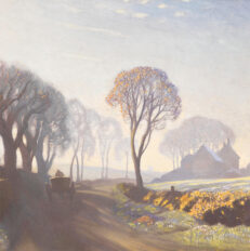 George Clausen 'The Road, Winter Morning, oil on canvas, 1923.