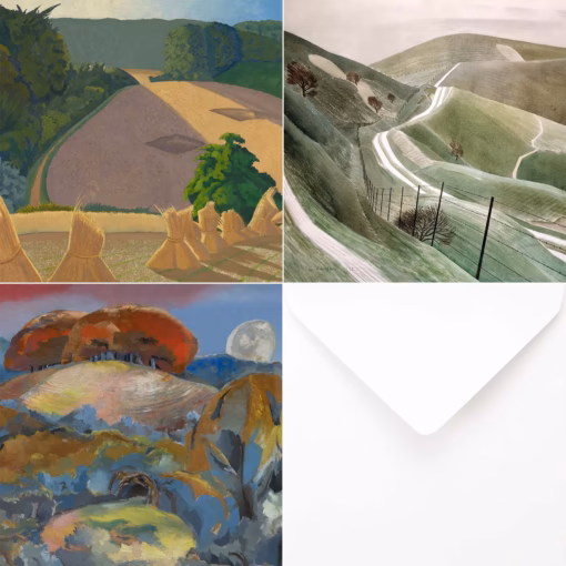 Three Hills Greetings Card Collection - Eric Ravilious, John and Paul Nash.