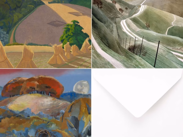 Three Hills Greetings Card Collection - Eric Ravilious, John and Paul Nash.