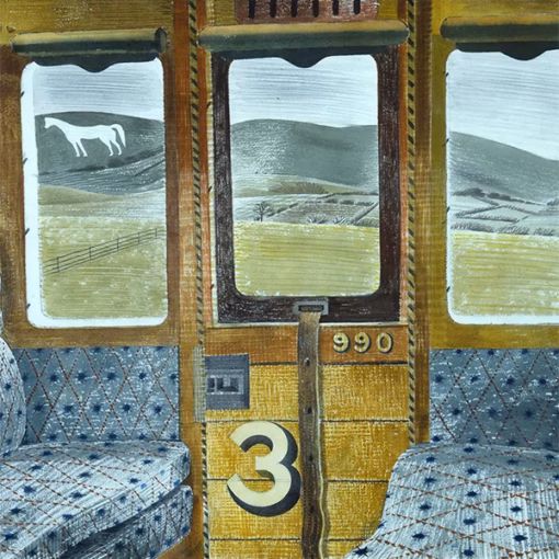 Train Landscape, Eric Ravilious, watercolour on paper, 1939.