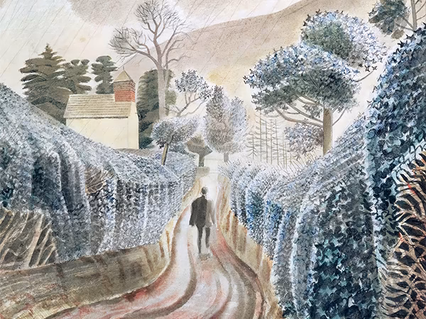 'Wet-Afternoon' Eric Ravilious, watercolour & pencil, 1928