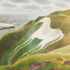 Eric Ravilious Greetings Cards: 'Westbury Horse', watercolour, 1939.
