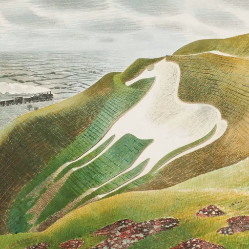 Eric Ravilious Greetings Cards: 'Westbury Horse', watercolour, 1939.