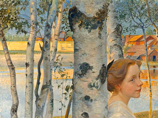 ‘Lisbeth by the Birch Tree’, Carl Larsson, oil on canvas, 1910