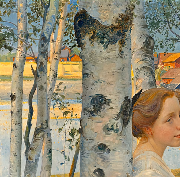 ‘Lisbeth by the Birch Tree’, Carl Larsson, oil on canvas, 1910