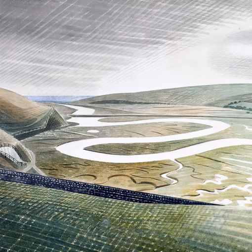 Eric Ravilious 'Cuckmere Haven' Greetings Card.