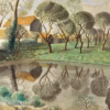 'Newt Pond', Eric Ravilious, watercolour, 1932.