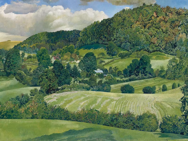 Landscape, Gloucestershire', Stanley Spencer, oil on canvas, 1940