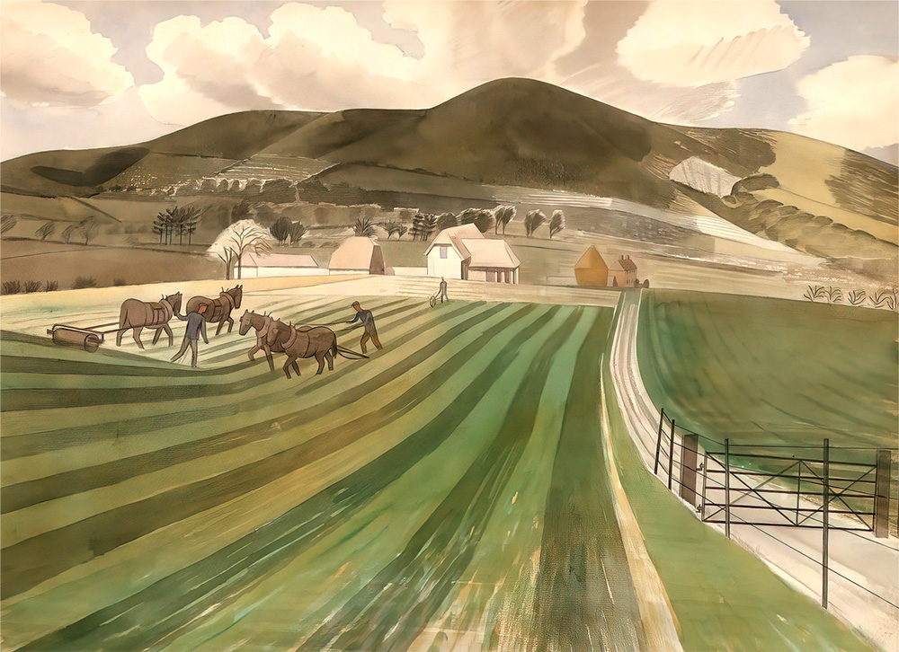 Eric Ravilious 'Mount Caburn' Greetings Card. - Rather Good Art