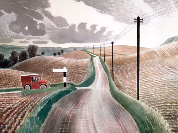 Eric Ravilious 'Wiltshire Landscape', watercolour, 1937.