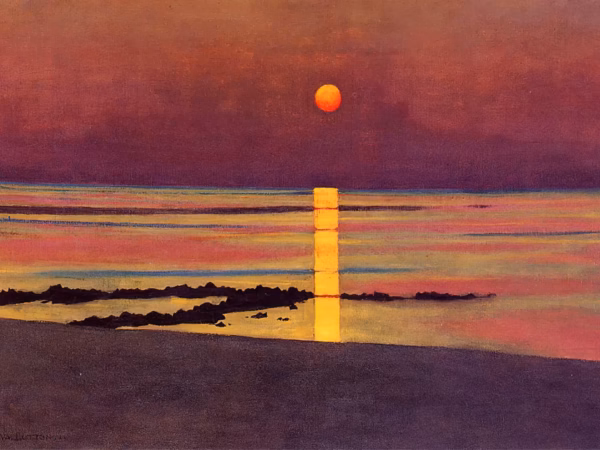Felix Vallotton ‘Coucher de Soleil Bronze-Violet’, oil on canvas, 1911.