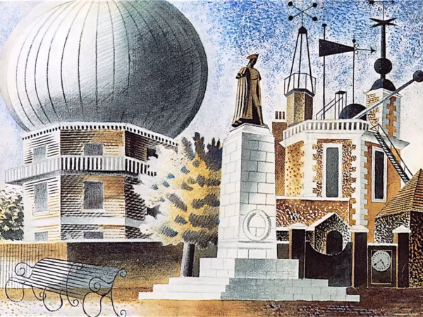 ‘Greenwich Observatory’, Eric Ravilious, watercolour, 1937