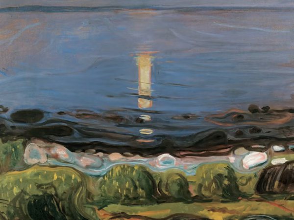 Edvard Munch Greetings Cards: ‘Summer Night by the Beach’ Edvard Munch, oil on canvas, 1902.
