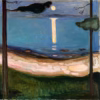 Edvard Munch Greetings Cards: ‘Moonlight’ Edvard Munch, oil on canvas, 1895.