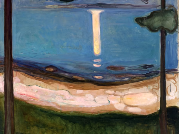 Edvard Munch Greetings Cards: ‘Moonlight’ Edvard Munch, oil on canvas, 1895.