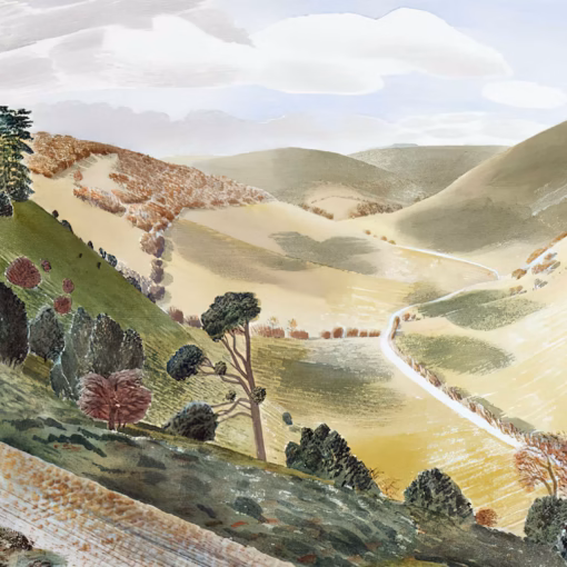 Eric Ravilious 'The Causeway, Wiltshire', watercolour, 1937.
