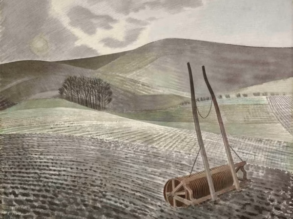 ‘Downs in Winter’ Eric Ravilious, watercolour, 1934