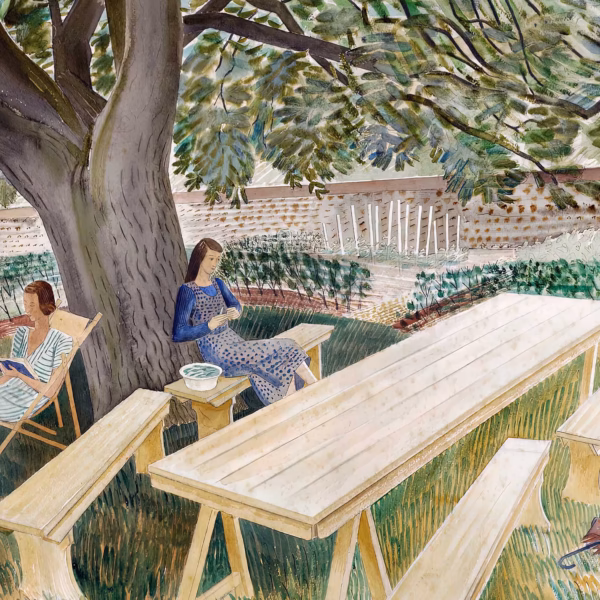 Eric Ravilious ‘Two Women in a Garden’, watercolour, 1933.
