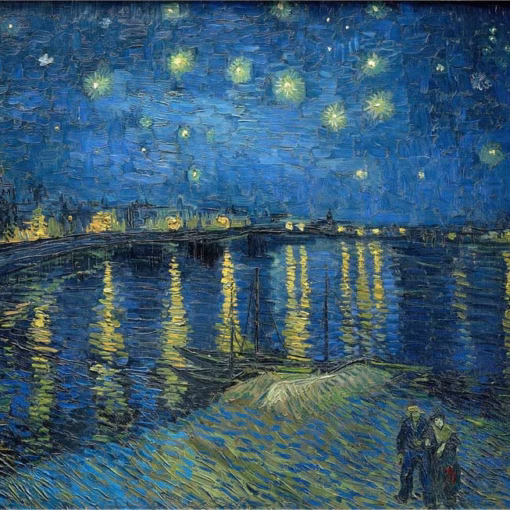 'La Nuit étoilée (Starry Night)', Vincent van Gogh, oil on canvas, 1888.