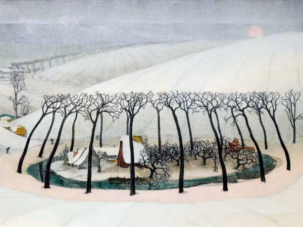 Christmas Cards: 'Farm in the Valley', Valerius De Saedeleer, oil on canvas, 1916.