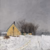 Christmas Cards: 'Foggy Winter Day' Charity Pack.‘Foggy Winter Day. To the Left a Yellow House. Deep Snow.’ L. A. Ring, oil on canvas, 1910.