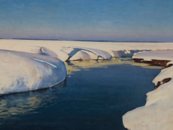 Christmas Cards: ‘Snow’ Julian Falat, oil on canvas, 1907.