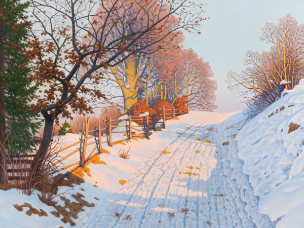 Fritz Müller-Landeck's 'A Sunny Winter Path',