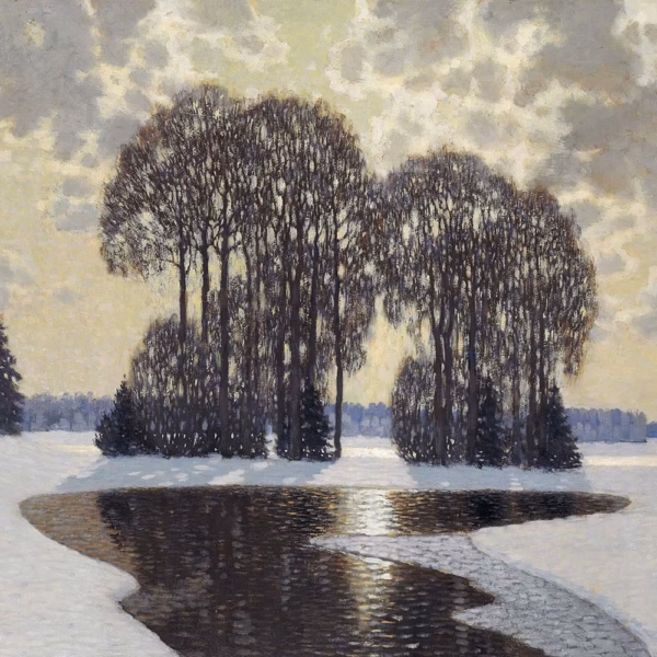 Christmas Cards: ‘Winter’ Vilhelms Purvītis, oil on canvas, 1910