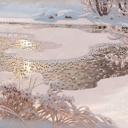 Christmas Cards: 'Frozen Lake', Gustaf Fjaestad, oil on canvas, 1929.