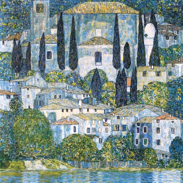 Gustav Klimt ‘Kirche in Cassone’ Greetings Card.