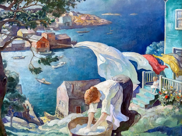 ‘Wash Day on the Maine Coast’, Newell Convers Wyeth, oil on canvas, 1934.