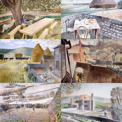 The Eric Ravilious Gardens Postcard Collection