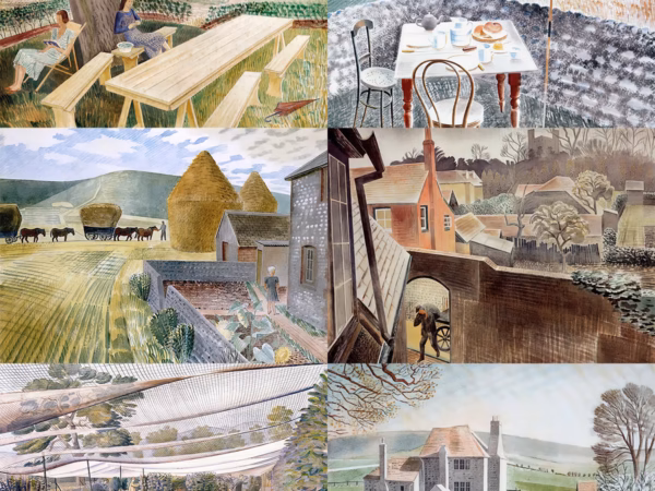 The Eric Ravilious Gardens Postcard Collection