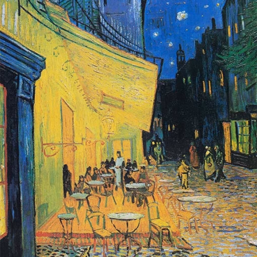 ‘Café Terrace at Night’, Vincent van Gogh, oil on canvas, 1888.