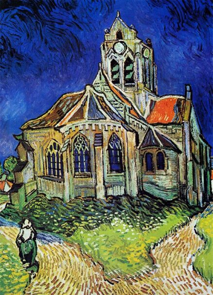 ‘The Church in Auvers-sur-Oise, view from the Chevet’, Vincent van Gogh, oil on canvas, 1890.