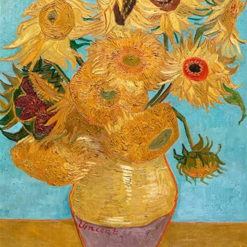 ‘Vase with Twelve Sunflowers’ Vincent van Gogh, oil on canvas, 1888-89.