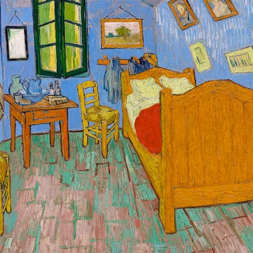 ‘The Bedroom’, Vincent van Gogh, oil on canvas, 1888. Van Gogh Museum, Amsterdam.