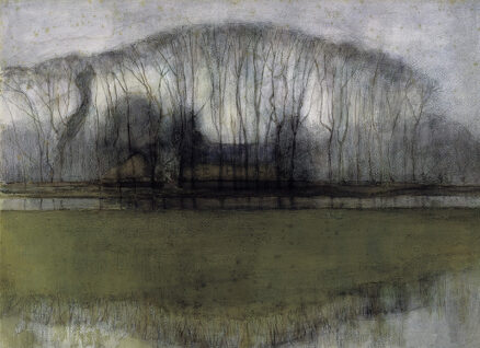 ‘Line of Trees in a Marshy Landscape’, Piet Mondriaan, watercolour, chalk and pastel on paper, 1906.