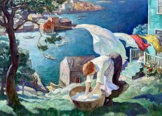 Wash Day on the Maine Coast, N. C. Wyeth, oil on canvas, 1934.