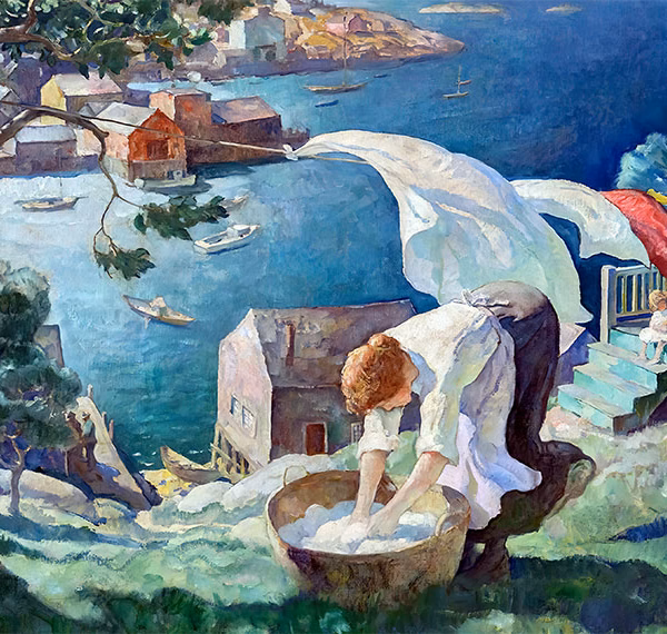 Wash Day on the Maine Coast, N. C. Wyeth, oil on canvas, 1934.