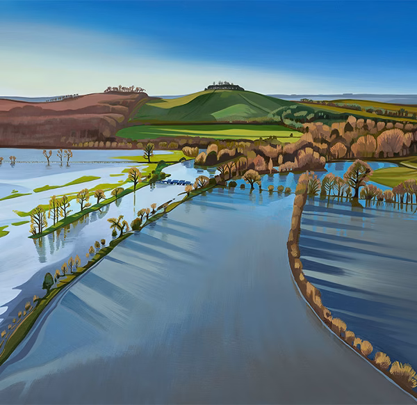 ‘The Isles of Sinodun’, Anna Dillon, oil on board.