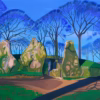 ‘Wayland’s Smithy’, Anna Dillon, oil on board.
