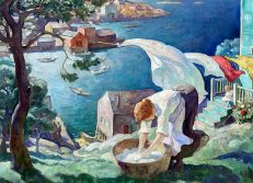 'Wash Day on the Maine Coast', N.C. Wyeth, 1934.