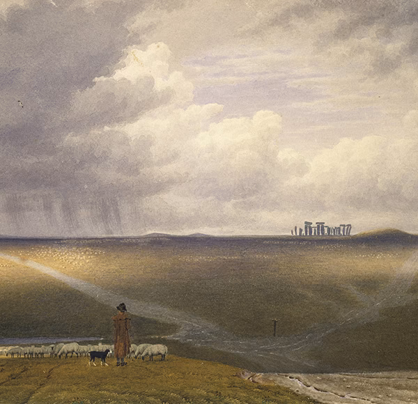 ‘Stonehenge, a Showery Day’ William Turner of Oxford, watercolour, 1840s.