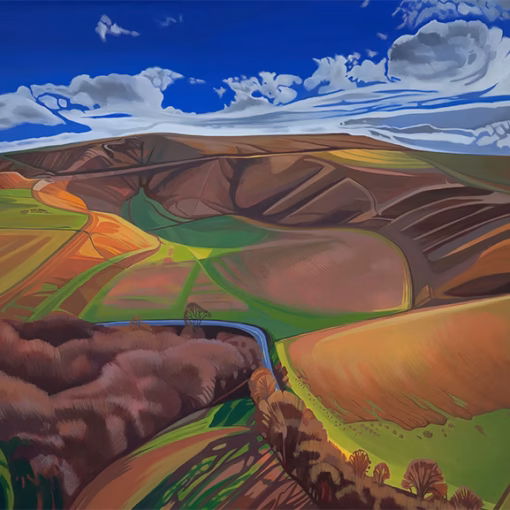 ‘The Sun Horse’, Anna Dillon, oil on wood.