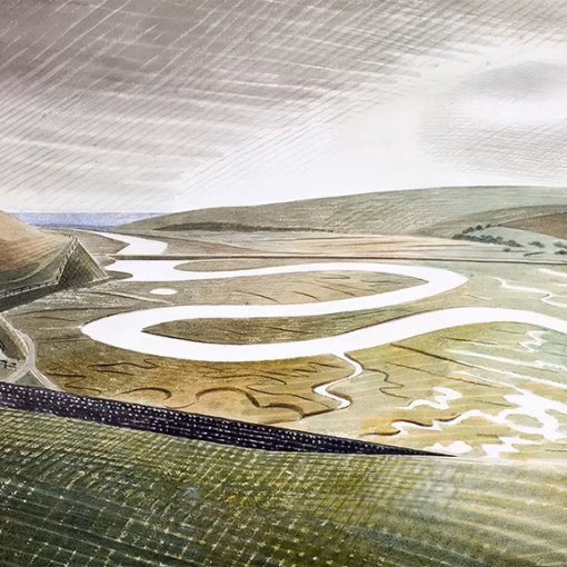 Eric Ravilious, ‘Cuckmere Haven’, watercolour and pencil, 1939.