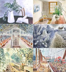 The Eric Ravilious in Bloom Postcard Collection Panel.