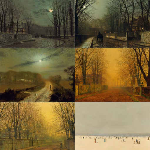 The John Atkinson Grimshaw Postcard Panel.