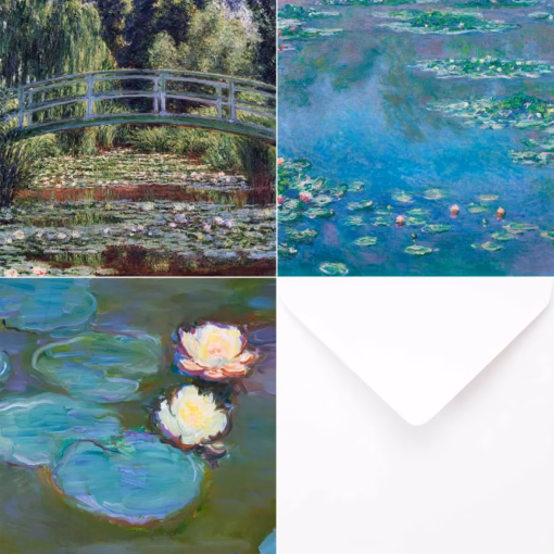 The Claude Monet 'Water Lily' Greetings Card Collection.